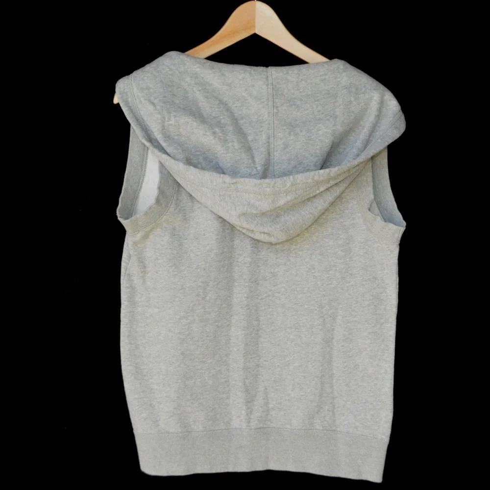 Nike Gray Hooded Sleeveless Muscle Tee Zip-Up